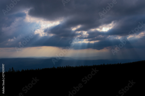beautiful sunrise in the mountains