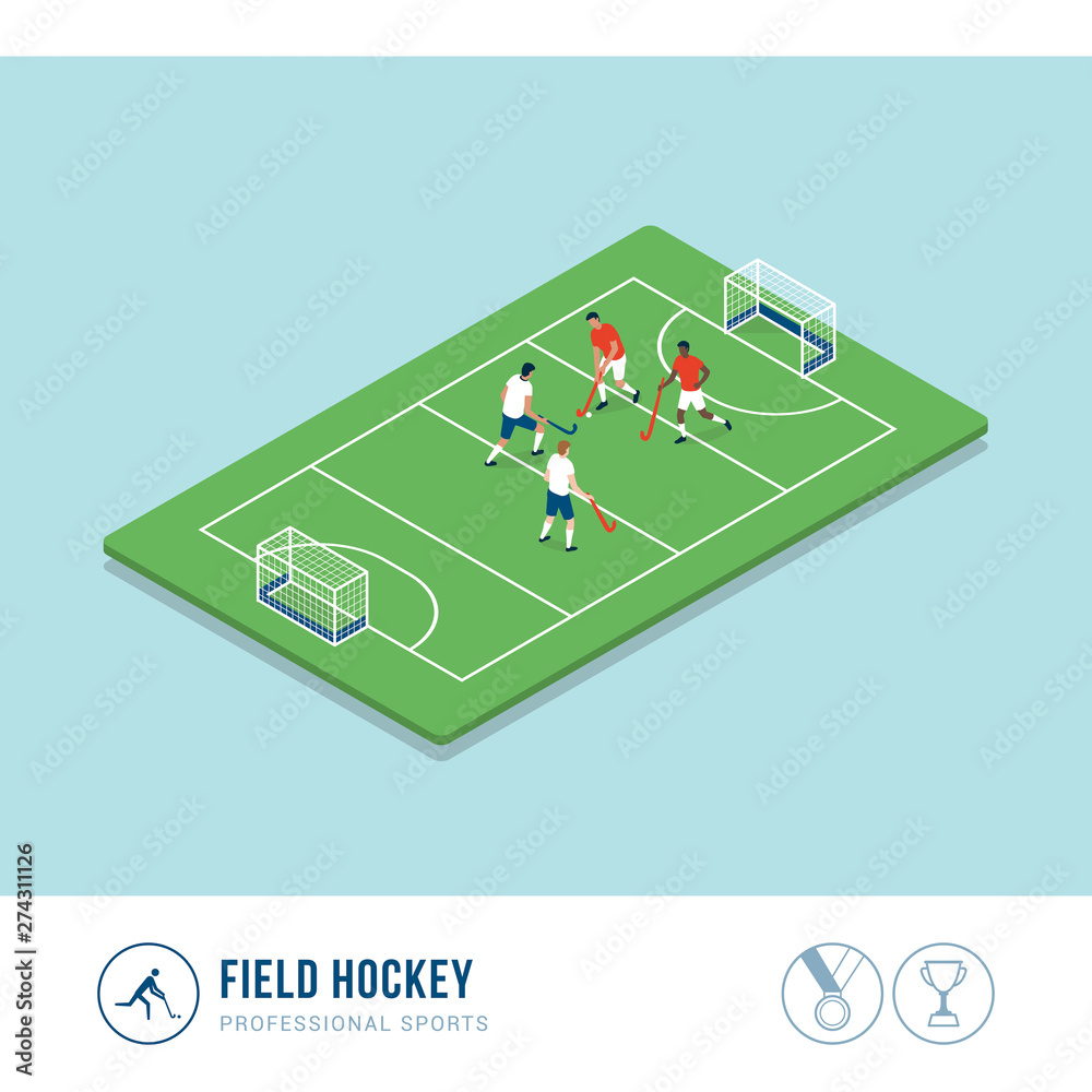 Fototapeta premium Professional sports competition: field hockey