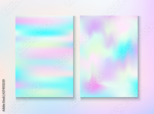 Vintage Hologram 80, 90 Retro Party Vector Poster.