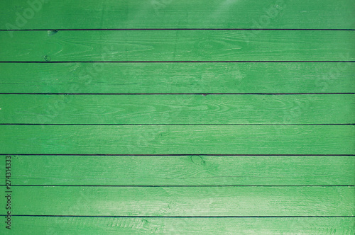 Background of old painted green boards