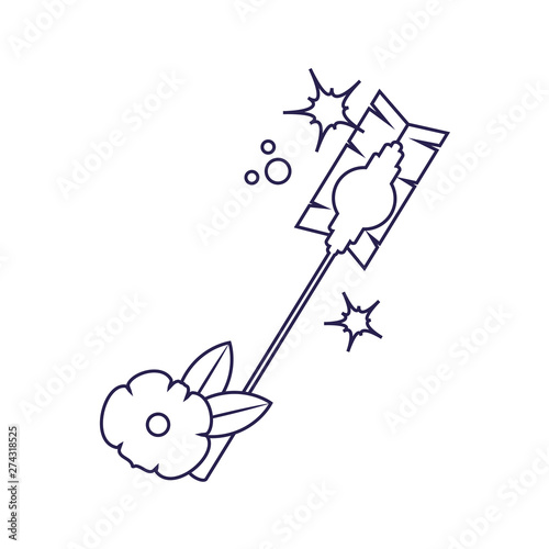 Isolated cleaning mop design icon vector ilustration