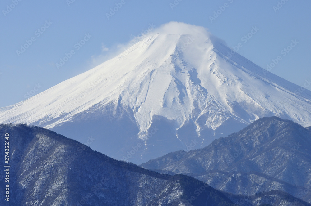 高畑山より富士を望む