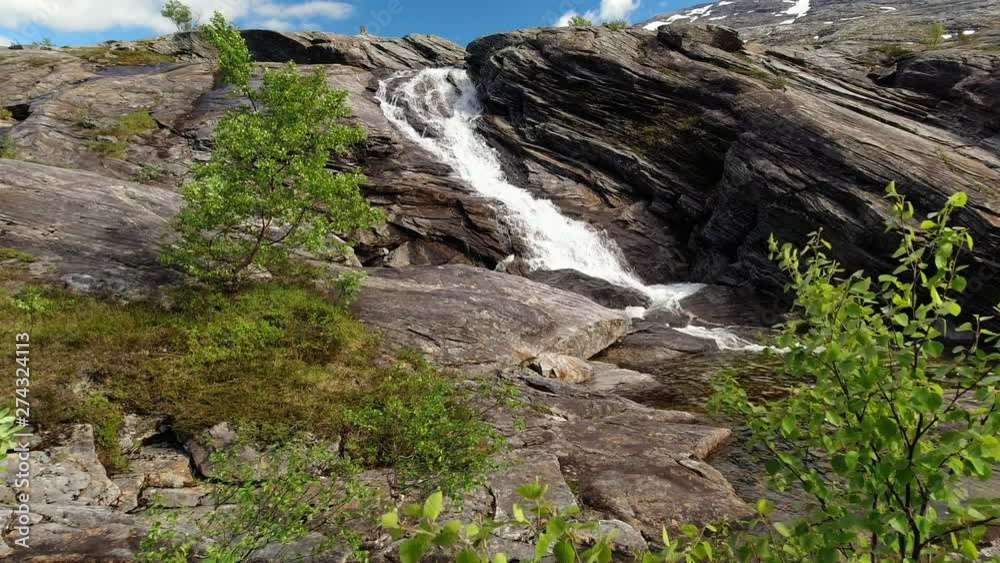 River flowing down a rocky mountainside