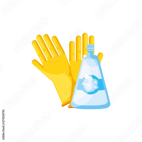 Isolated cleaning gloves and detergent design