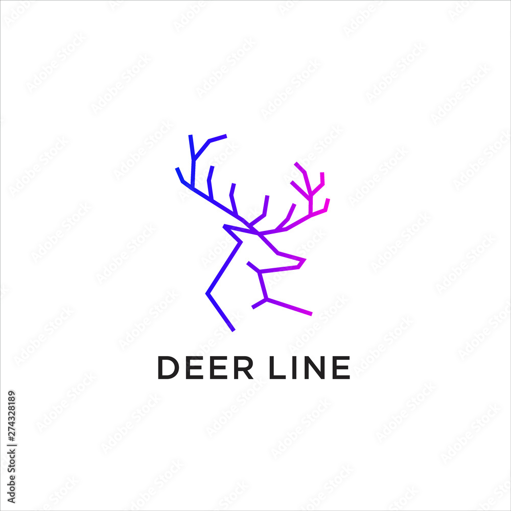 deer logo line concept deer logo line concept