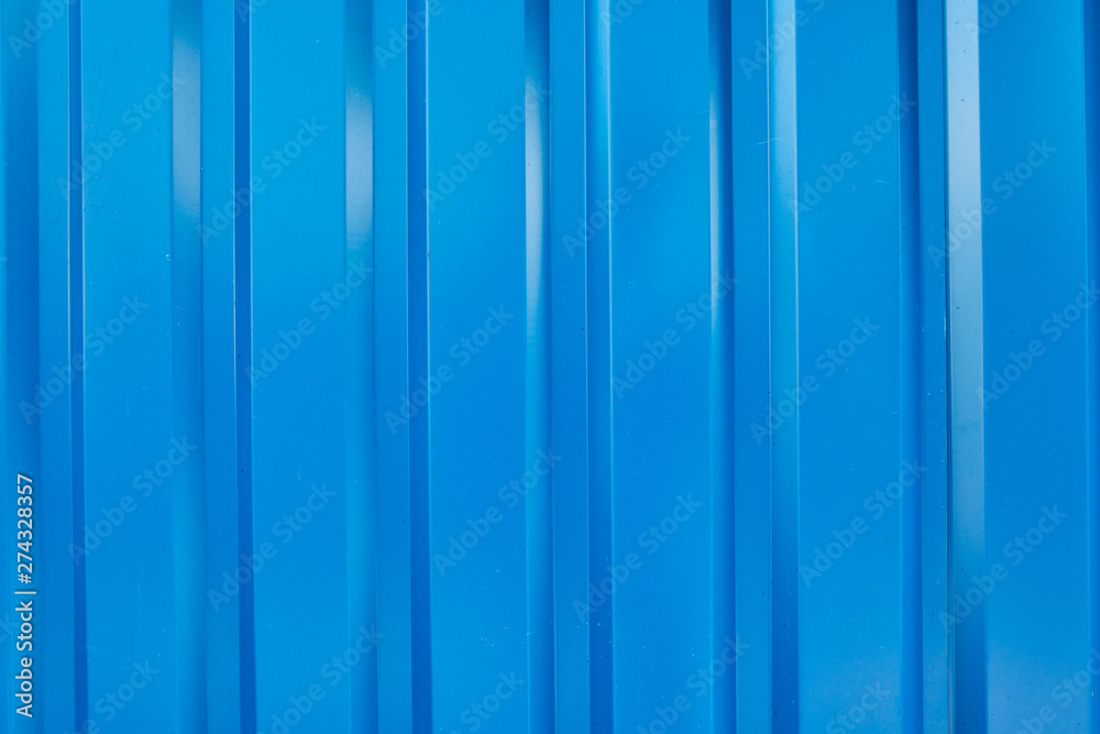 Metal roof sheet for roofing blue texture closeup. Steel fence texture ...