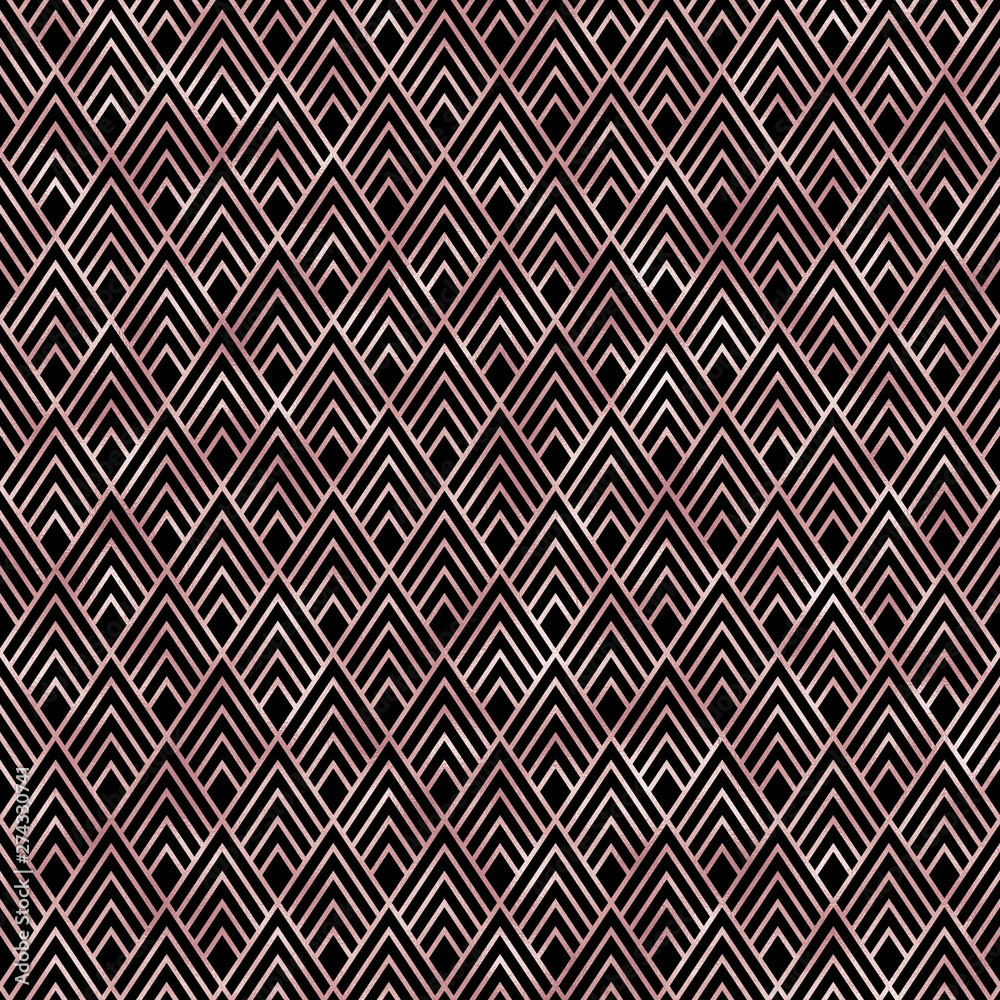 Art Deco Seamless Pattern - Repeating metallic pattern design with art deco motif Art Deco Seamless Pattern - Repeating metallic pattern design with art deco motif