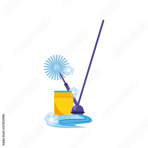 Isolated cleaning sponge and mop design