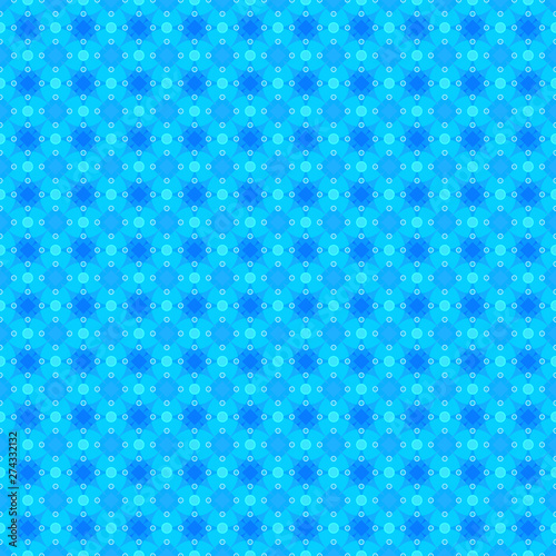 Illustrated seamless geometric blue pattern