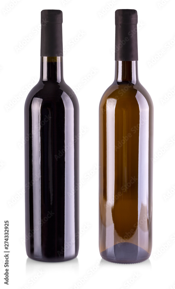 The red wine bottle isolated over white background The red wine bottle isolated over white background