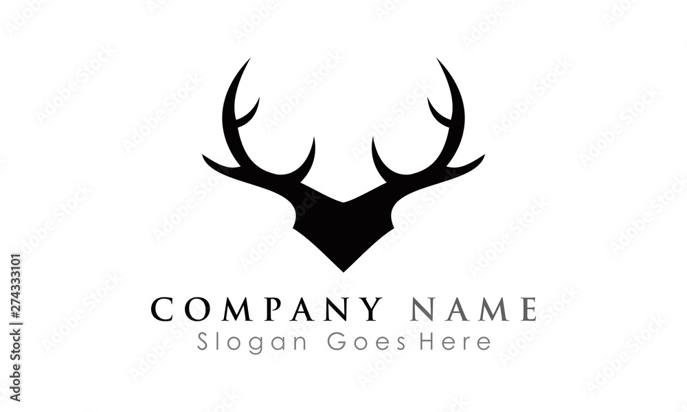 deer horn logo vector deer horn logo vector