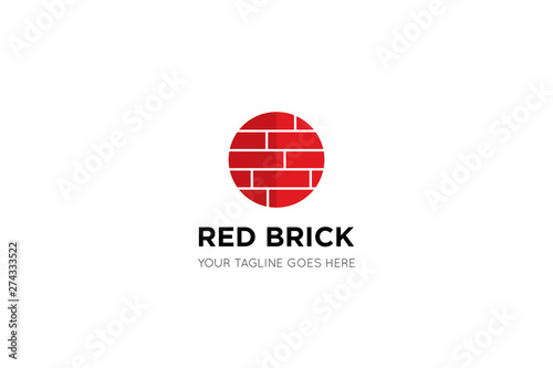 brick logo and icon vector illustration design template