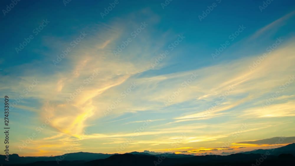 Time lapse High cloud, Twilight time,GOLD CLOUD WITH COLOR SKY. EVENING TIME Time lapse High cloud, Twilight time,GOLD CLOUD WITH COLOR SKY. EVENING TIME