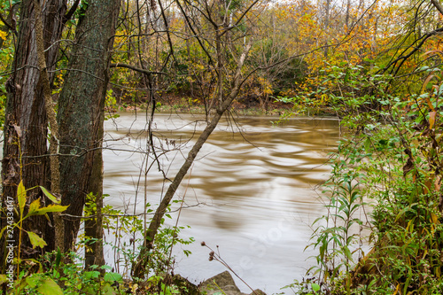 Olentangy River in Autumn, Worthington, Ohio photo