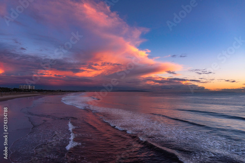 sunset over the sea