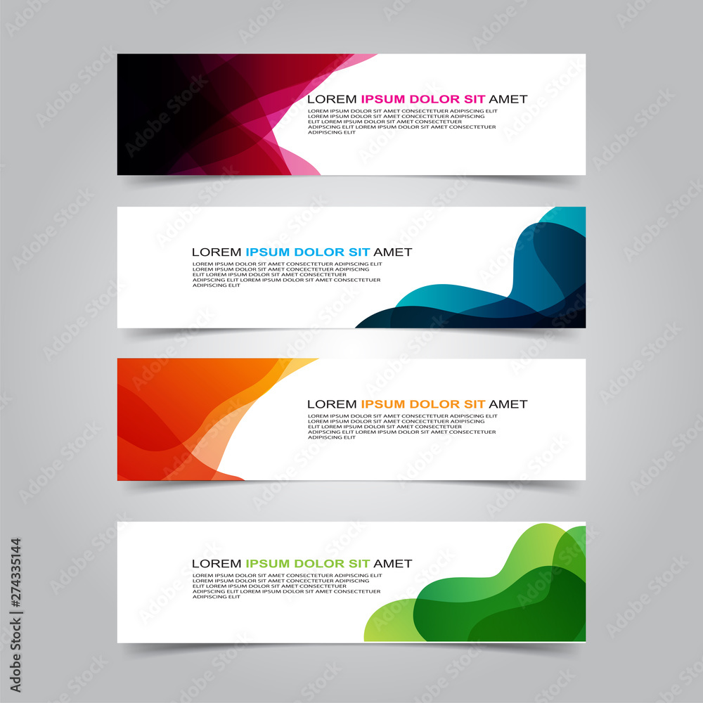 Vector abstract design banner web template