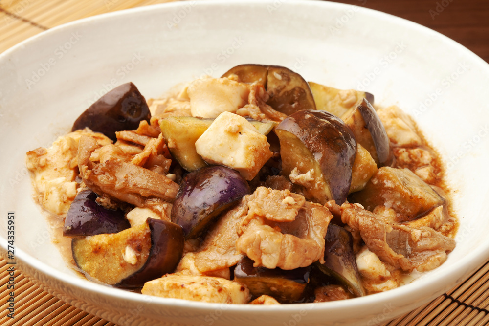 ナスと豚バラ肉の味噌炒め ナスと豚バラ肉の味噌炒め