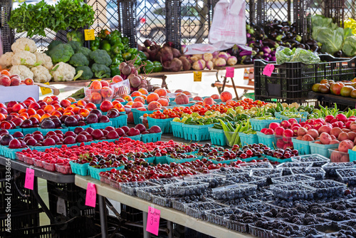 Fruits and Vegetables at a Local Farmer's Market