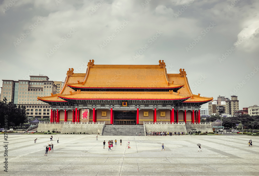 Famous National Theater Hall of Taiwan at National Taiwan Democracy Square of Chiang Kai-Shek Memorial Hall,Taipei, Taiwan Famous National Theater Hall of Taiwan at National Taiwan Democracy Square of Chiang Kai-Shek Memorial Hall,Taipei, Taiwan