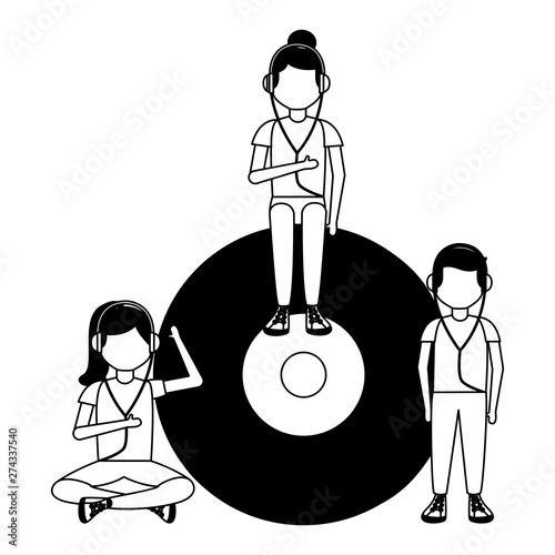 people listening music
