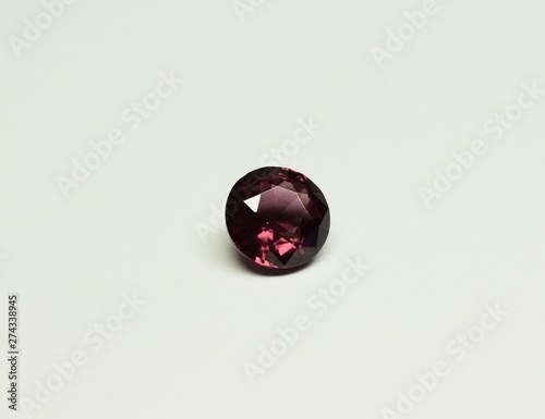 Rhodolite Garnet facet cut gemstone photo