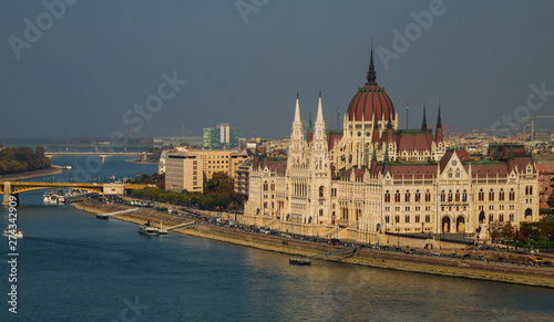 Hungarian Parliament panorama Budapest Hungary