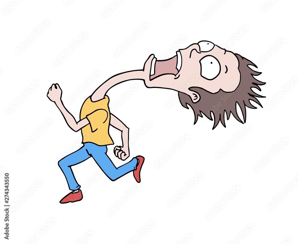 Fototapeta premium funny man running