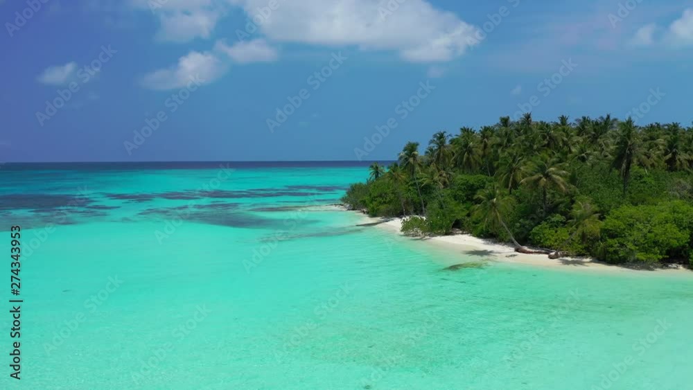 Paradise White Sand Beach Anse Lazio - Praslin Island, Seychelles Aerial drone shot Paradise White Sand Beach Anse Lazio - Praslin Island, Seychelles Aerial drone shot