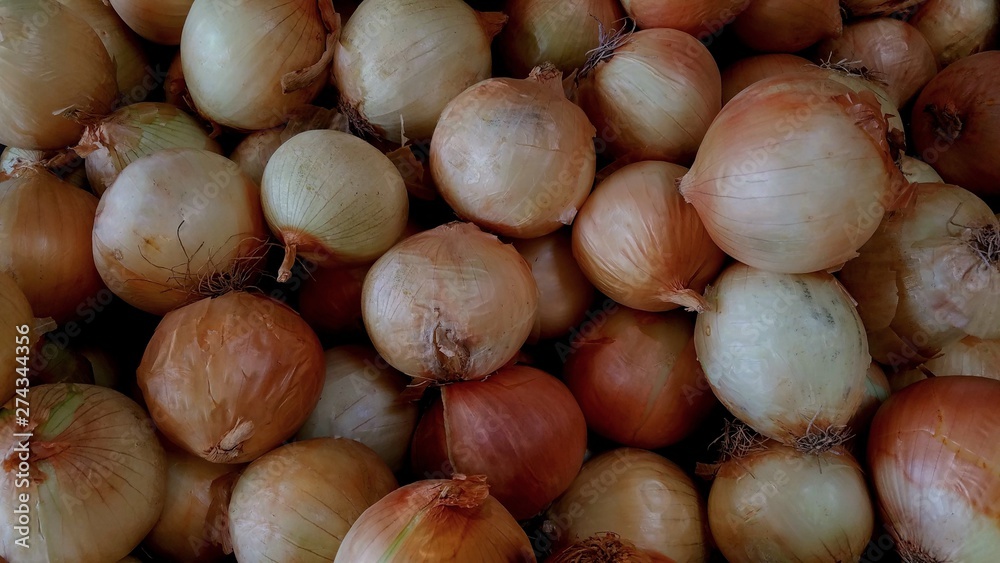 White Onions, Farm Market Style, Top View White Onions, Farm Market Style, Top View