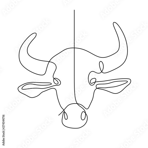 Continuous line of buffalo ...