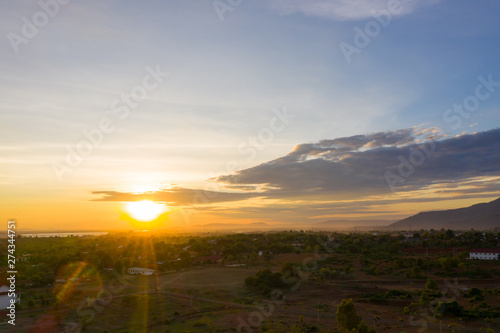 Aerial view of sunset © pong
