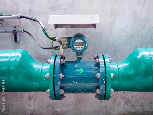 Flow transmitter of Vertex type for monitoring and control flow of water in industry zone at power plant.