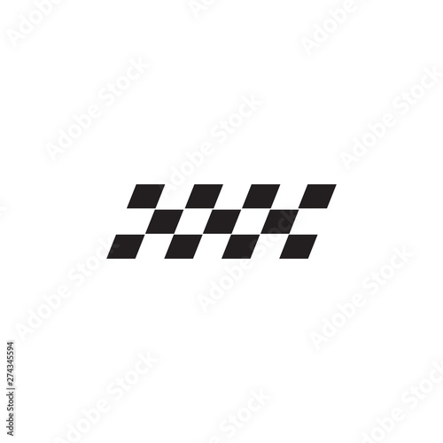 Finish flag banner icon logo design