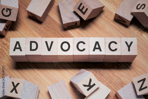 Advocacy Word In Wooden Cube