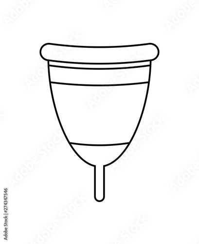 menstrual cup female isolated icon