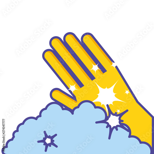 Isolated cleaning glove design icon vector ilustration