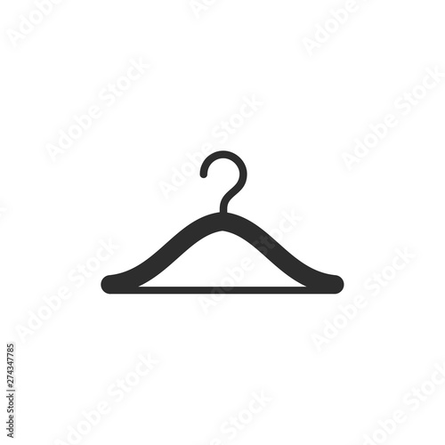 Clothes Hanger icon template black color editable. Clothes Hanger symbol Flat vector sign isolated on white background. Simple logo vector illustration for graphic and web design.