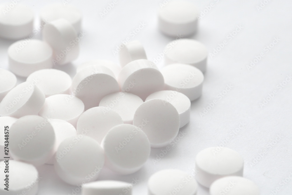 pills on white background pills on white background