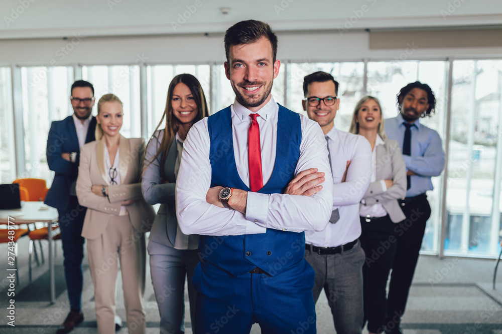 Group of happy business people and company staff in modern office, representig company.Selective focus. Group of happy business people and company staff in modern office, representig company.Selective focus.