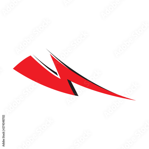 electric power logo vector red color