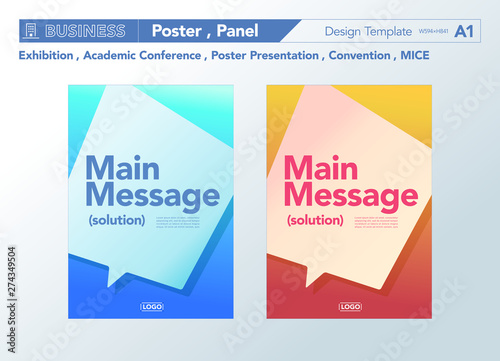 POSTER & PANEL Design Template, Exhibition , Academic conference, Poster Presentation, Convention, MICE, solution, attract