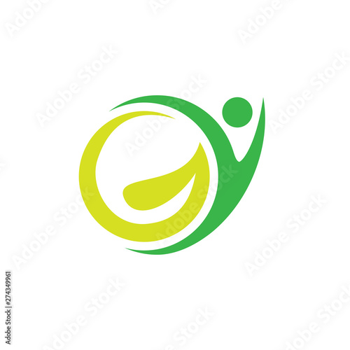 Wallpaper Mural people with leaf logo icons vector Torontodigital.ca