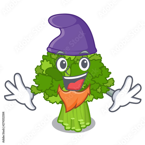 Elf brocoli rabe isolated in the character