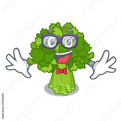 Geek brocoli rabe in the cartoon shape