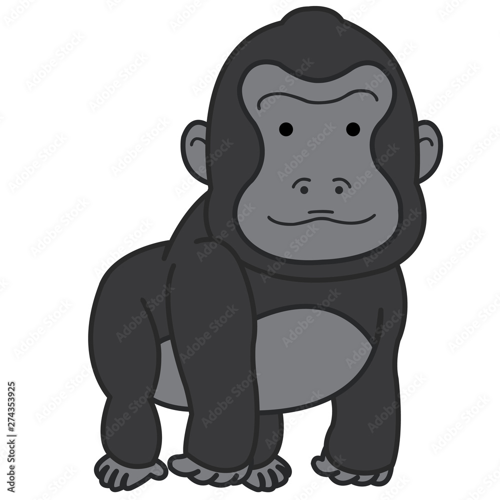 動物のイラスト-ゴリラ 動物のイラスト-ゴリラ