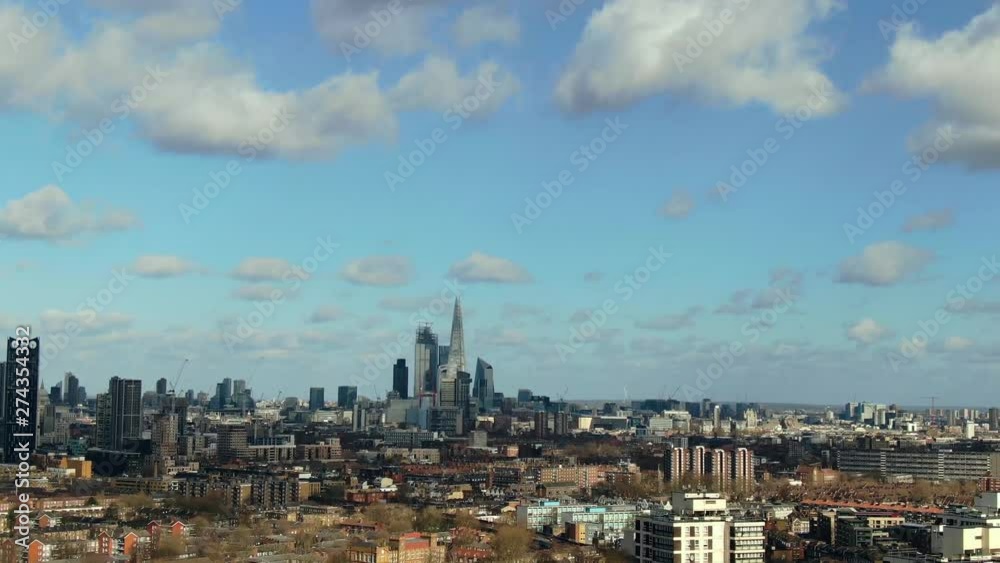 Beautiful Top view of Buildings in the city of London