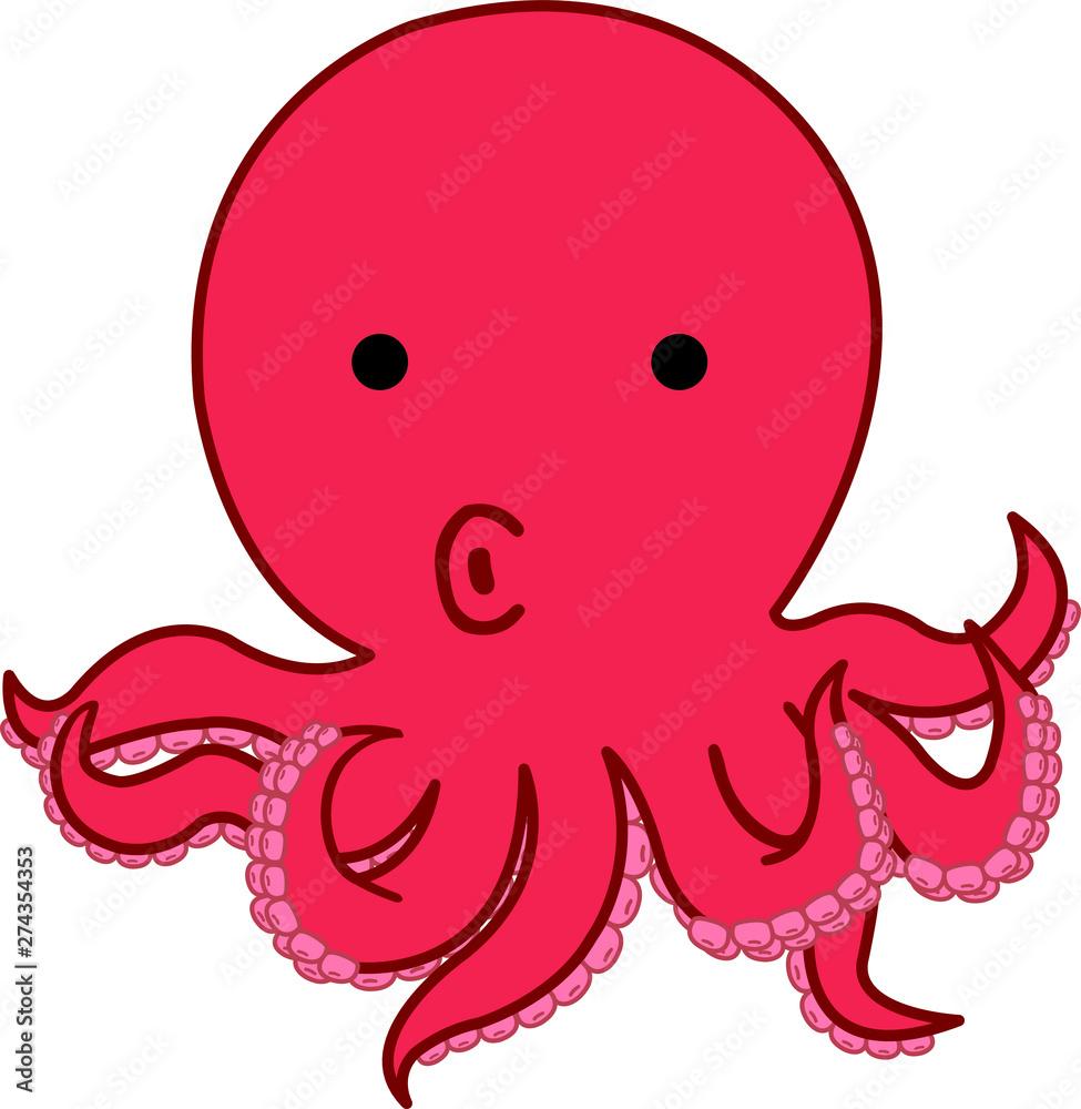 Fototapeta premium 動物のイラスト-たこ