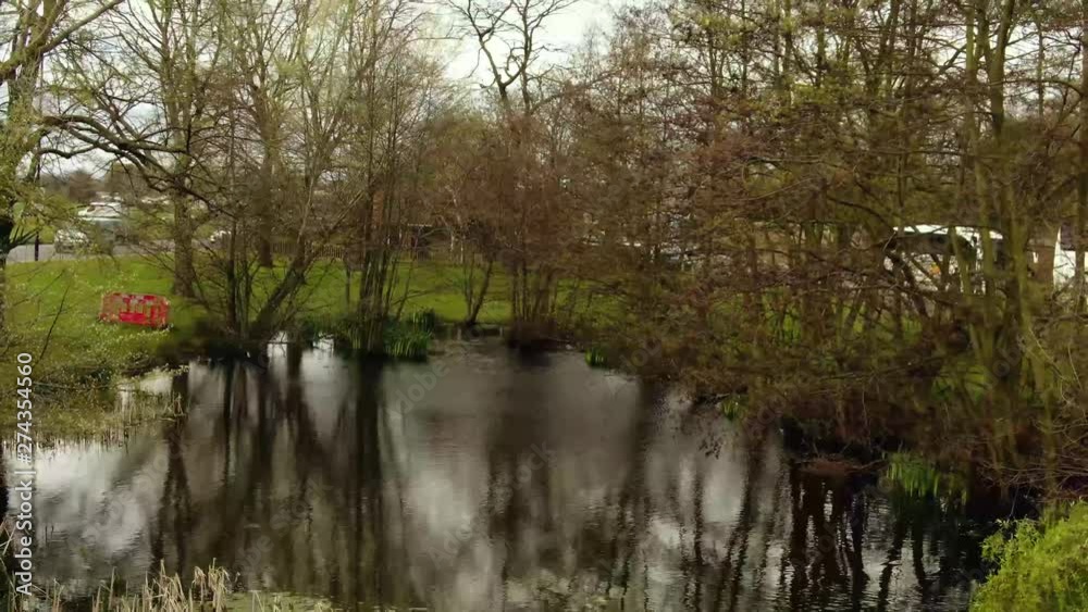 Beautiful Aerial view of Pond in London Beautiful Aerial view of Pond in London