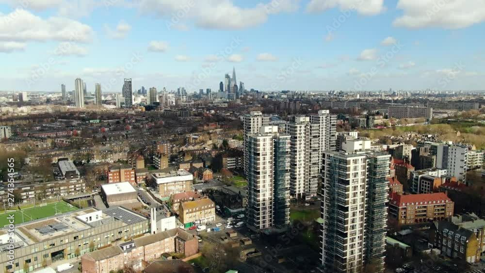 Beautiful Top view of Buildings in the city of London Beautiful Top view of Buildings in the city of London