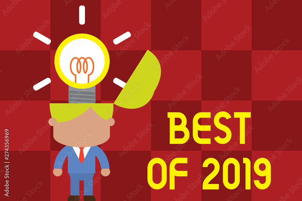 Conceptual hand writing showing Best Of 2019. Concept meaning great and marvelous things and events happened on 2019 Standing successful man suit necktie surging innovative solutions Conceptual hand writing showing Best Of 2019. Concept meaning great and marvelous things and events happened on 2019 Standing successful man suit necktie surging innovative solutions
